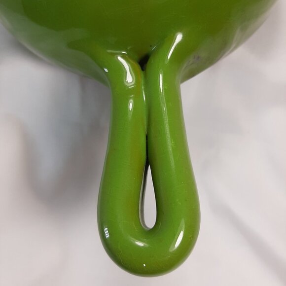 De Silva Terracotta Soup Bowl Baking Oven Dish w/ Handle Made in Italy Green 5" - Picture 8 of 9